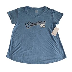 Hanes Large UNC Carolina V-Neck Short Sleeve T-Shirt